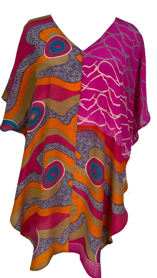 PRC6992 Avatar Pure Silk Waterfall Top - Velora Luxury Fashion