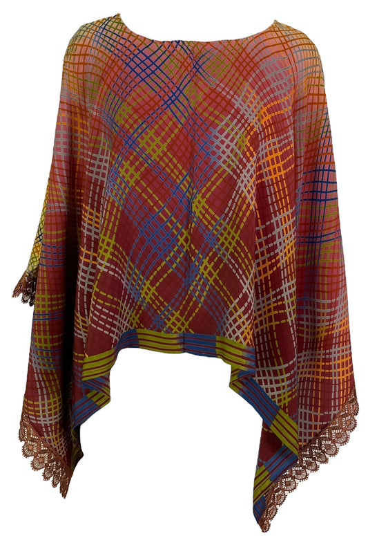 PRC6995 Avatar Pure Silk Capelet Poncho - Velora Luxury Fashion