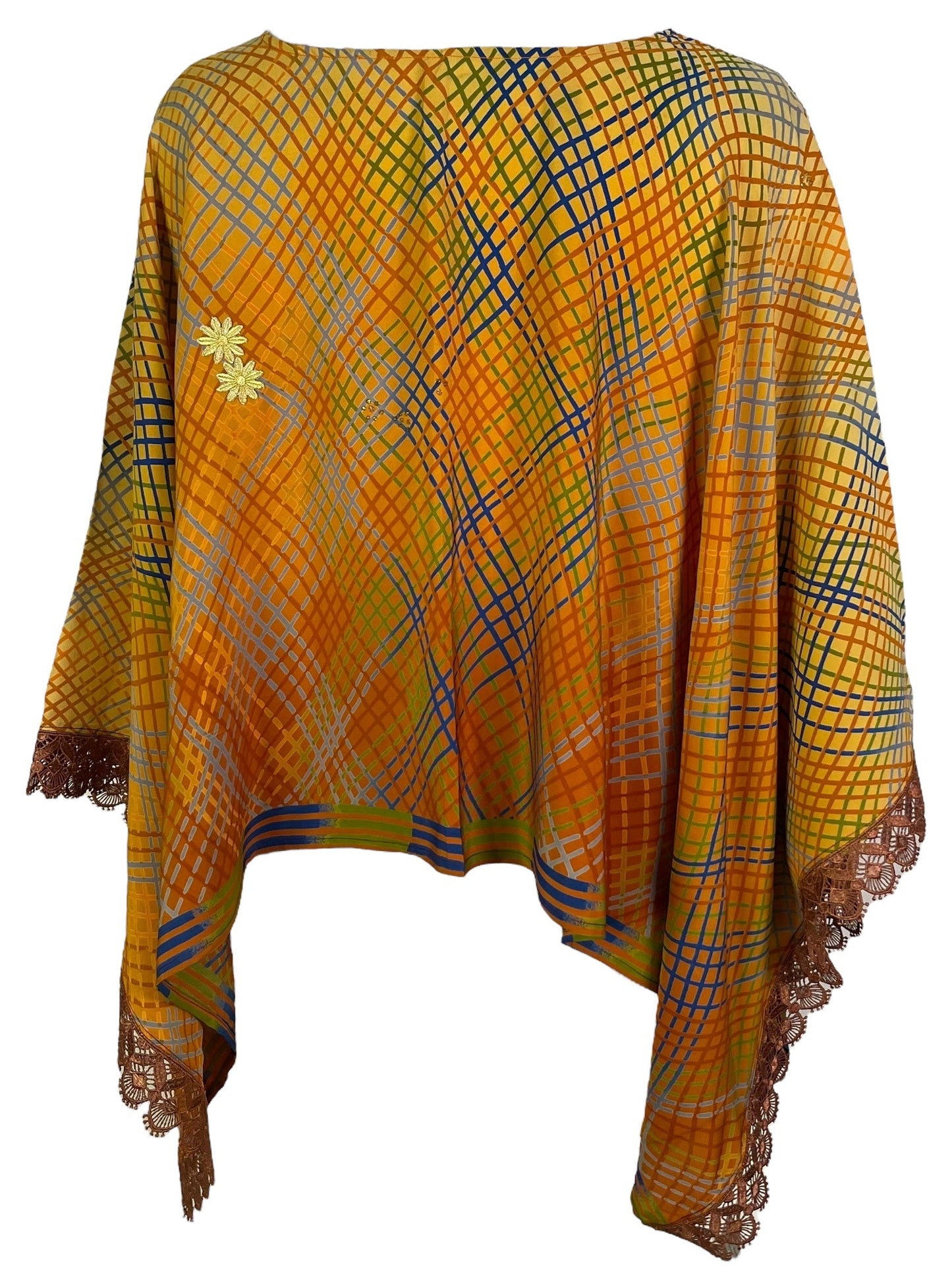 PRC6995 Avatar Pure Silk Capelet Poncho - Velora Luxury Fashion