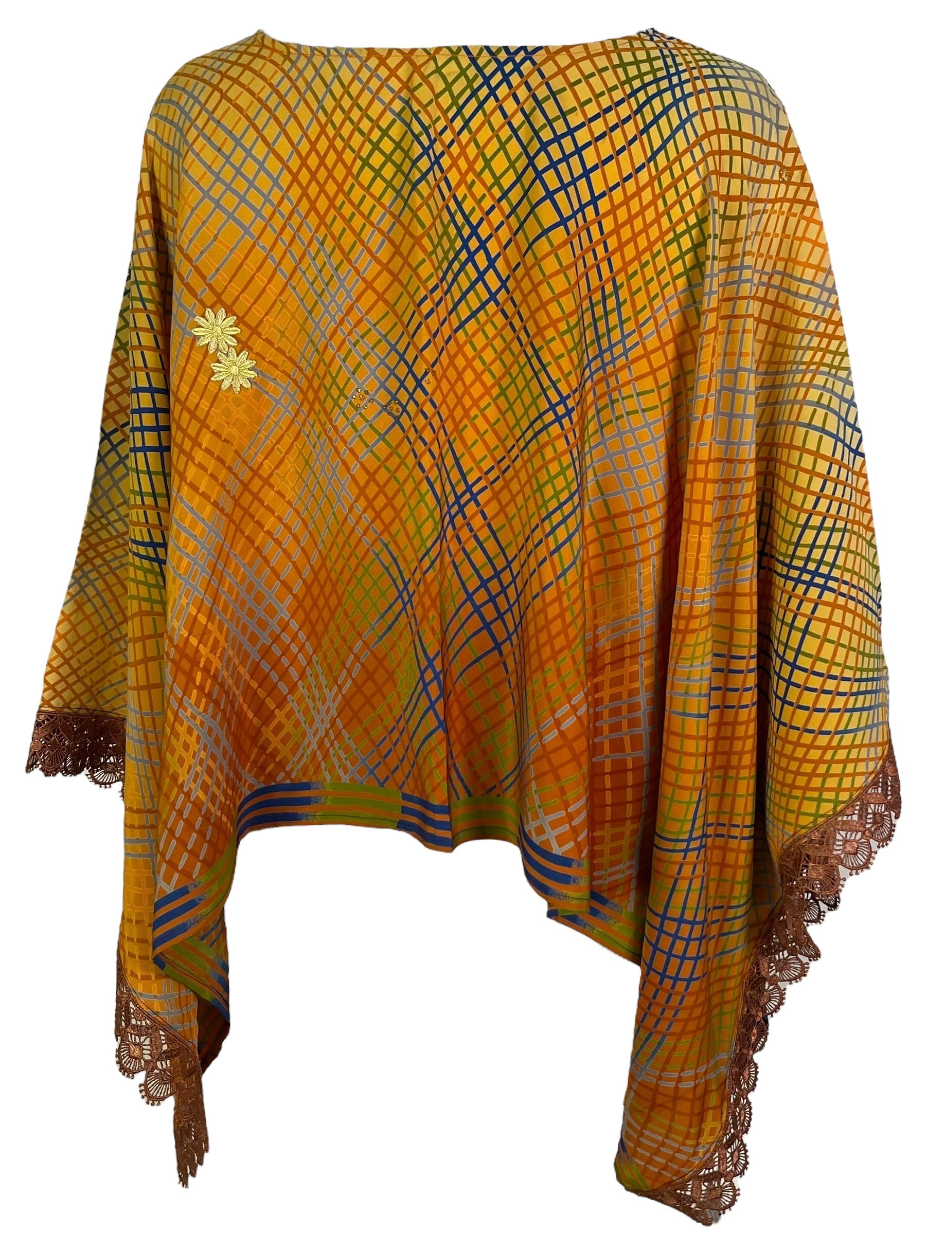 PRC6995 Avatar Pure Silk Capelet Poncho - Velora Luxury Fashion