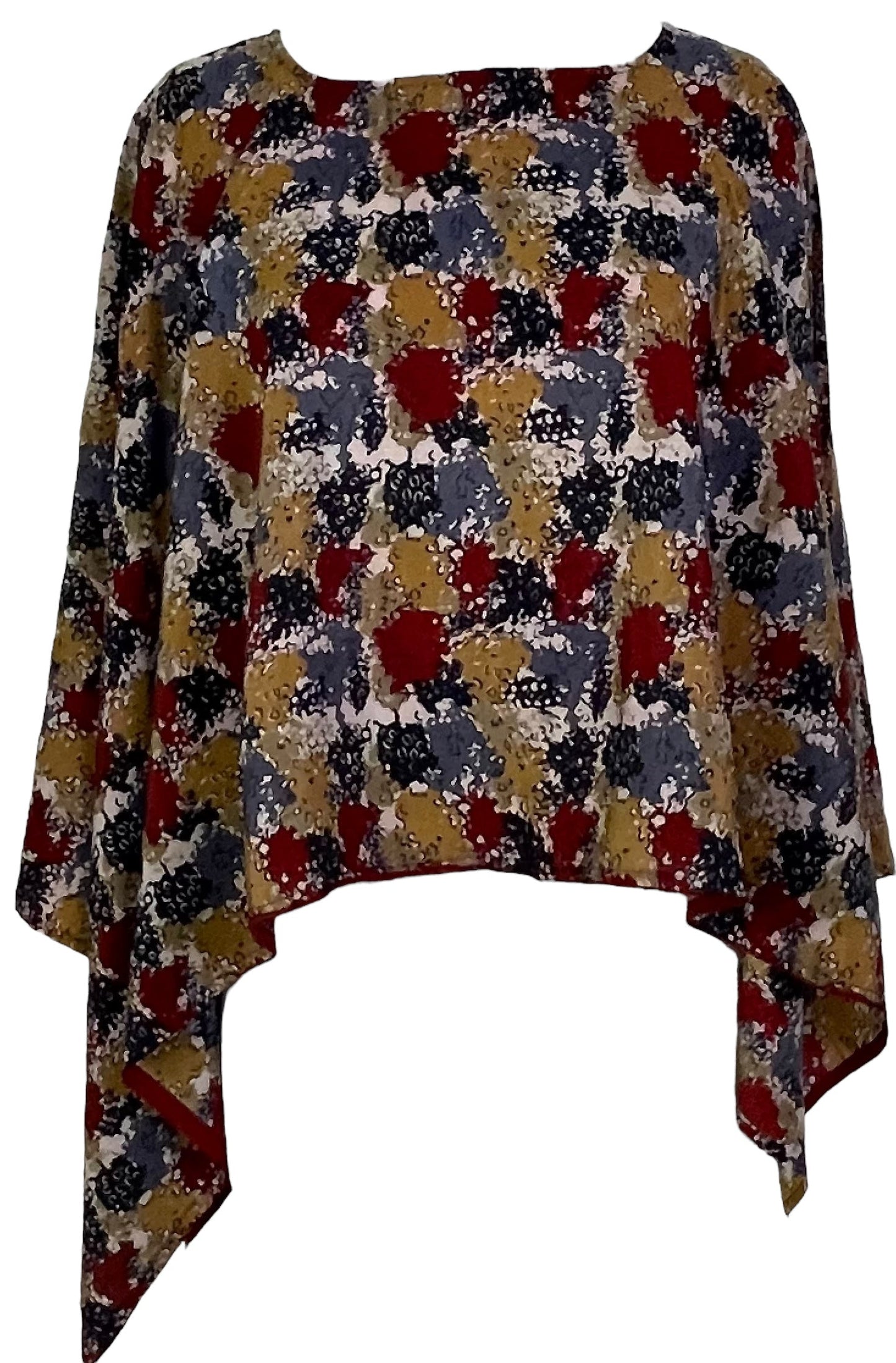 PRC7003 Avatar Pure Silk Capelet Poncho - Velora Luxury Fashion