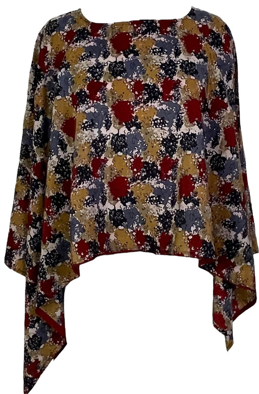 PRC7003 Avatar Pure Silk Capelet Poncho - Velora Luxury Fashion