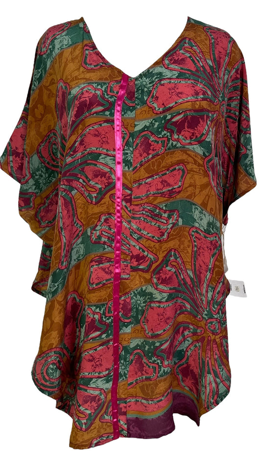 PRC7016 Avatar Pure Silk Waterfall Top - Velora Luxury Fashion