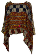 PRC7028 Avatar Pure Silk Capelet Poncho - Velora Luxury Fashion