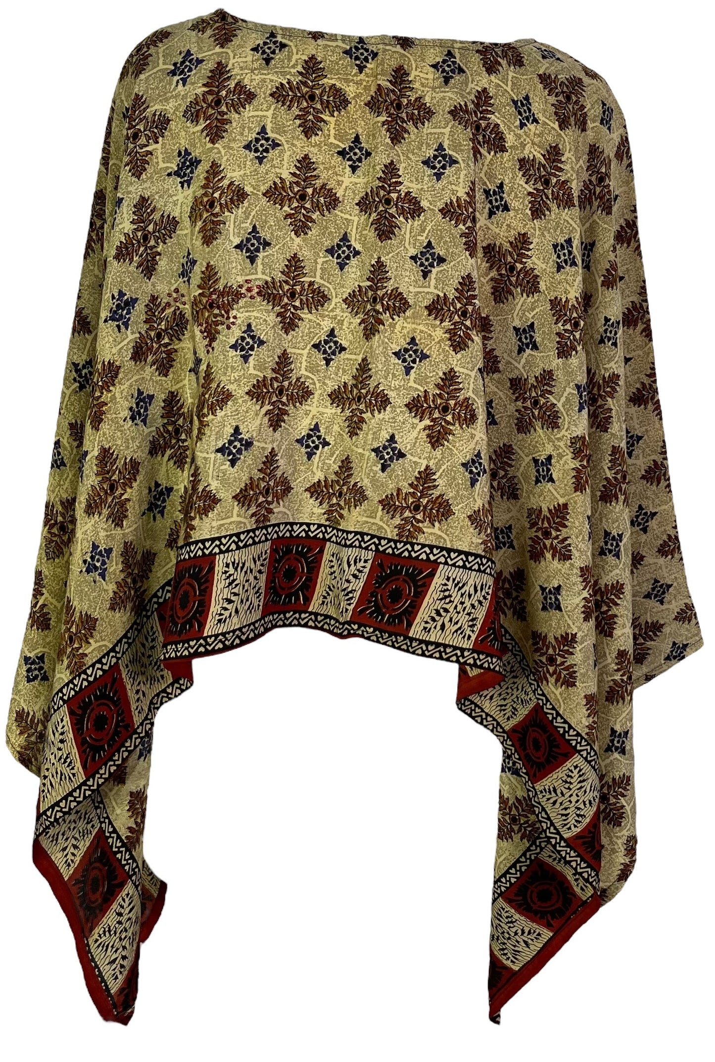 PRC7028 Avatar Pure Silk Capelet Poncho - Velora Luxury Fashion