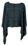 PRC7037 Avatar Pure Silk Capelet Poncho - Velora Luxury Fashion