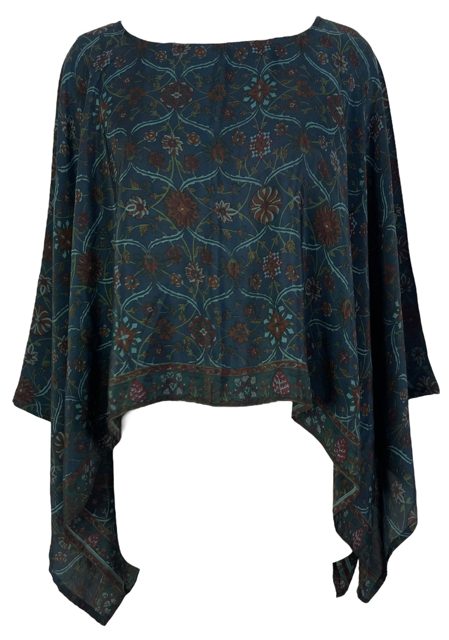 PRC7037 Avatar Pure Silk Capelet Poncho - Velora