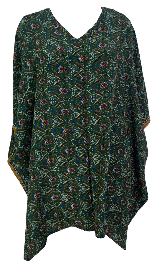 PRC7156 Avatar Pure Silk Short Kaftan Tunic without Slits - Velora Luxury Fashion