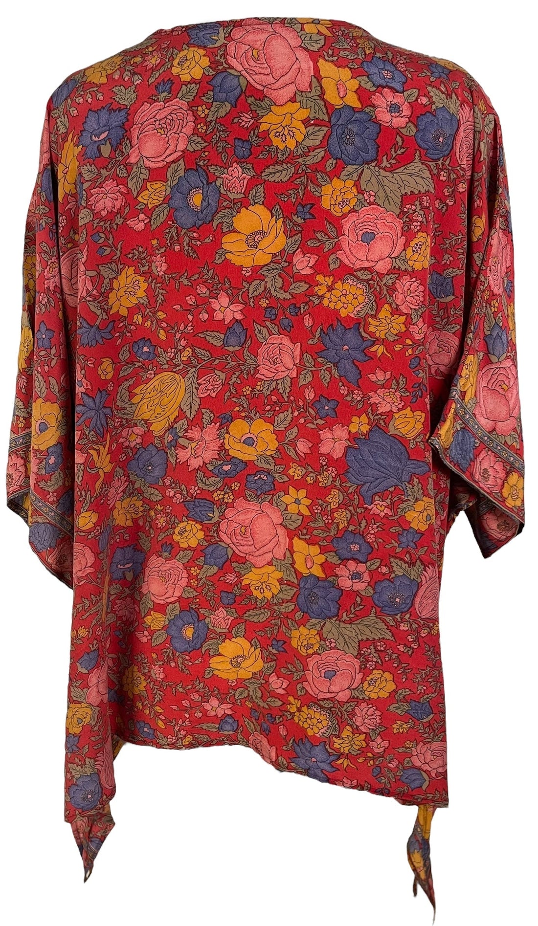 PRC7164 Avatar Pure Silk Long Tunic with Side Ties - Velora Luxury Fashion