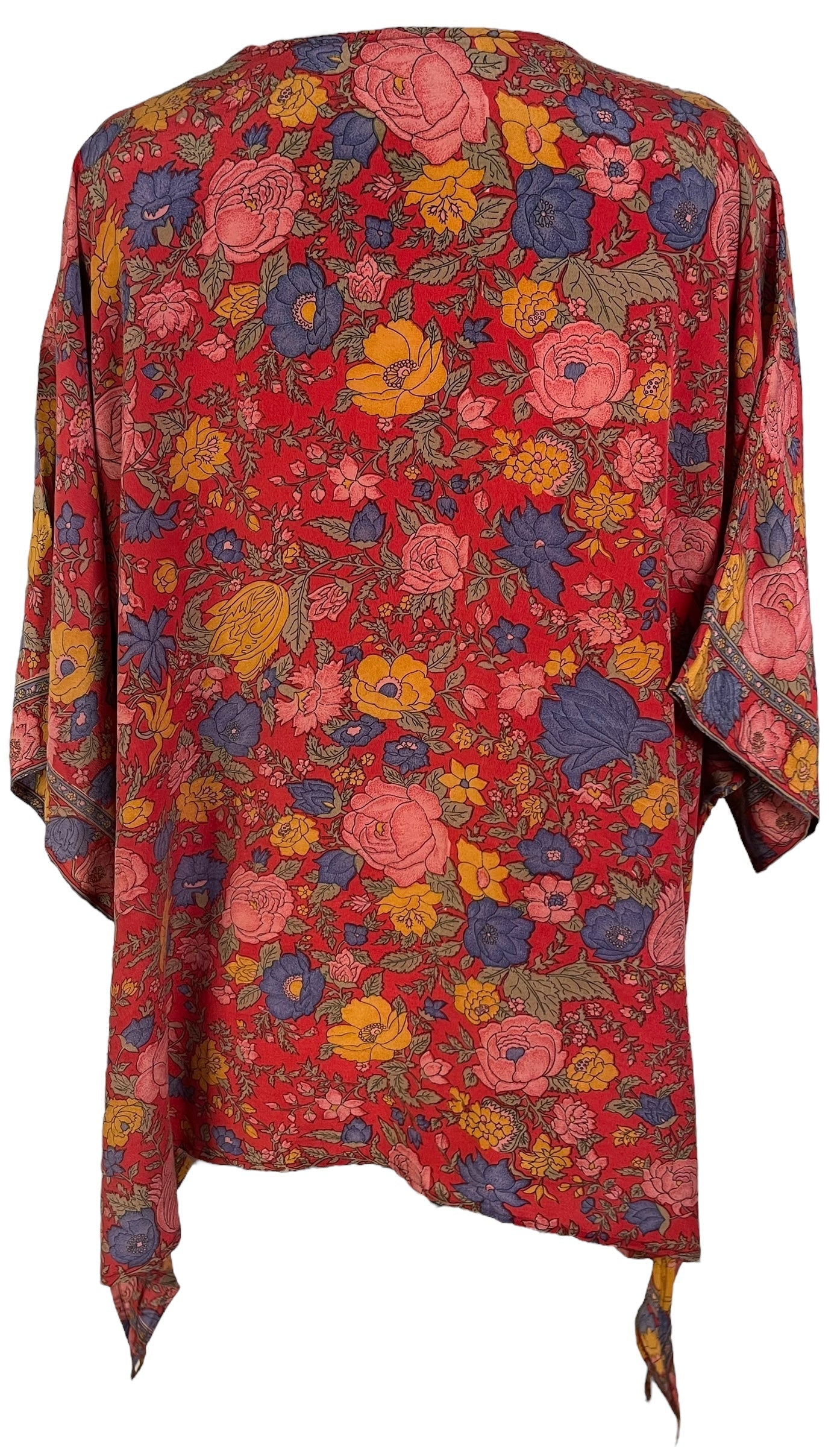 PRC7164 Avatar Pure Silk Long Tunic with Side Ties - Velora Luxury Fashion