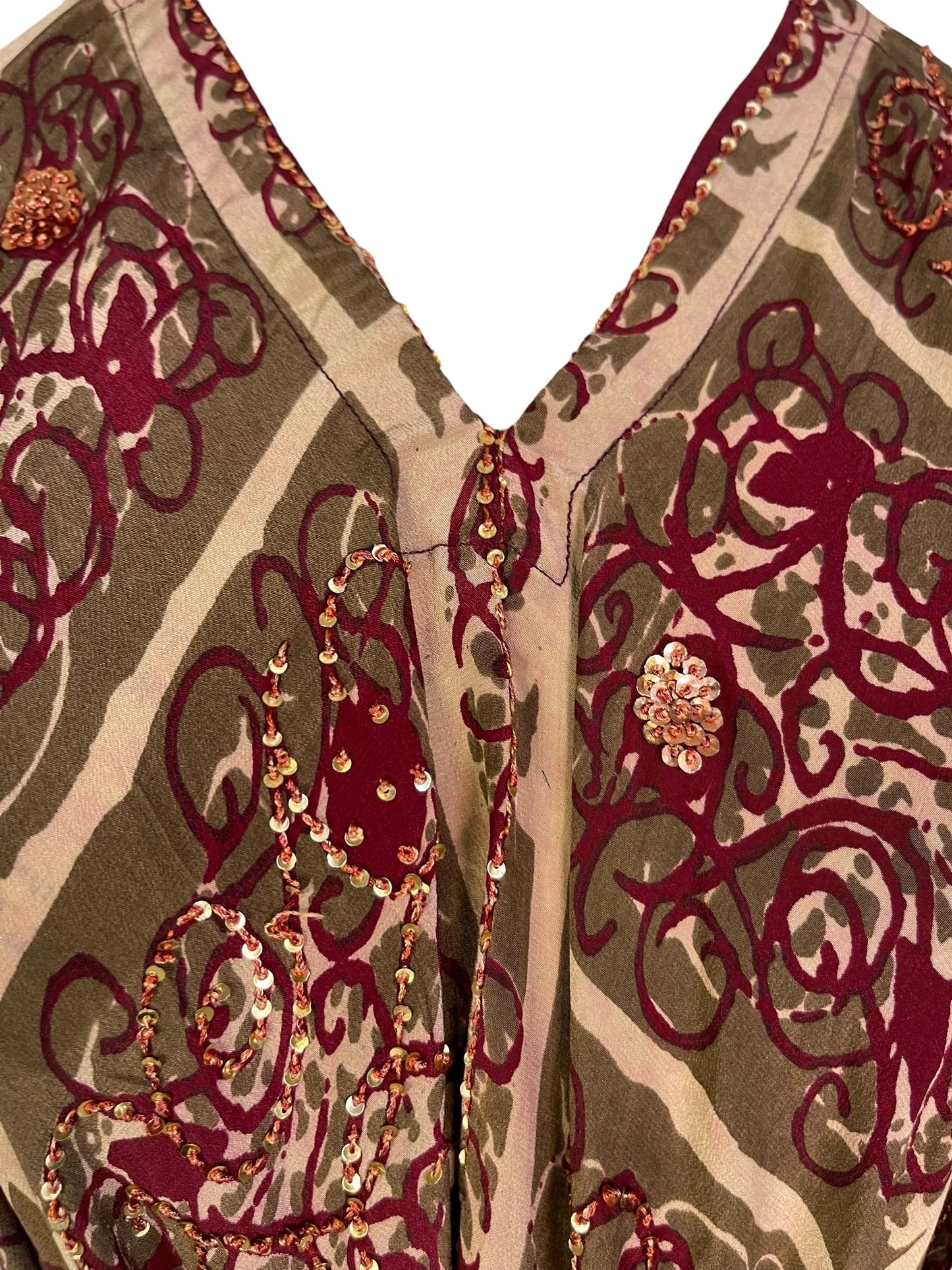 PRC7229 Avatar Pure Silk Maxi Dress with Belt - Velora Luxury Fashion