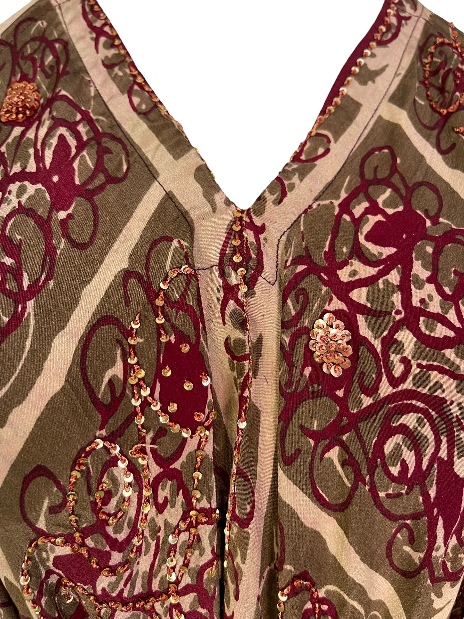 PRC7229 Avatar Pure Silk Maxi Dress with Belt - Velora Luxury Fashion