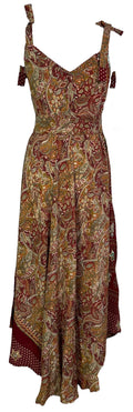 PRC7245 Avatar Pure Silk Maxi Dress with Belt - Velora Luxury Fashion