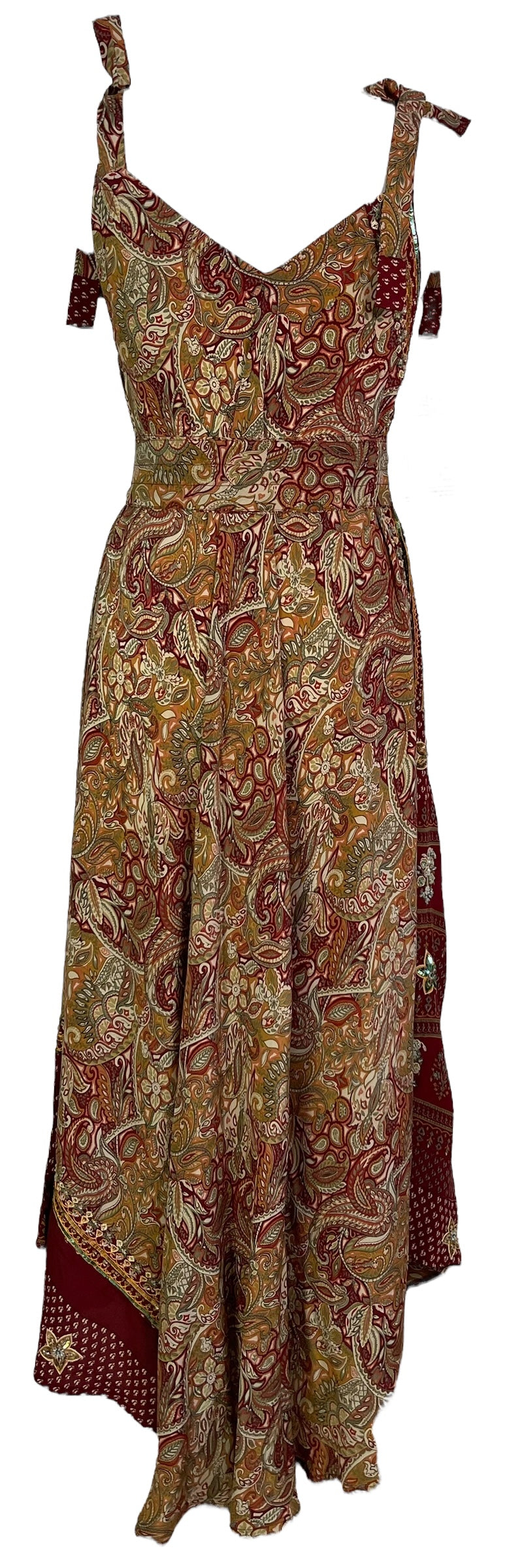 PRC7245 Avatar Pure Silk Maxi Dress with Belt - Velora Luxury Fashion