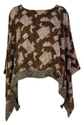 PRC7283 Avatar Pure Silk Capelet Poncho - Velora Luxury Fashion