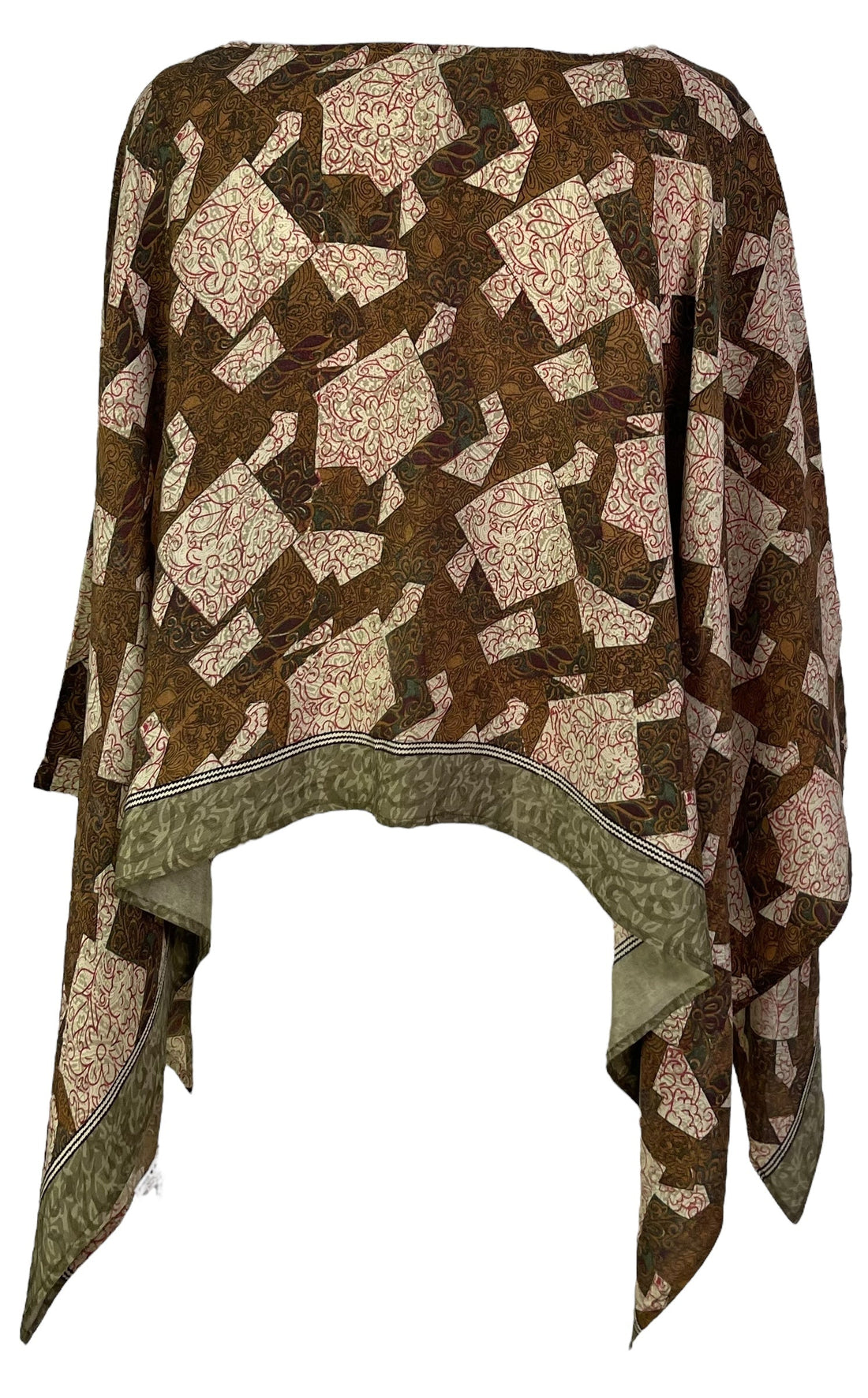 PRC7283 Avatar Pure Silk Capelet Poncho - Velora Luxury Fashion
