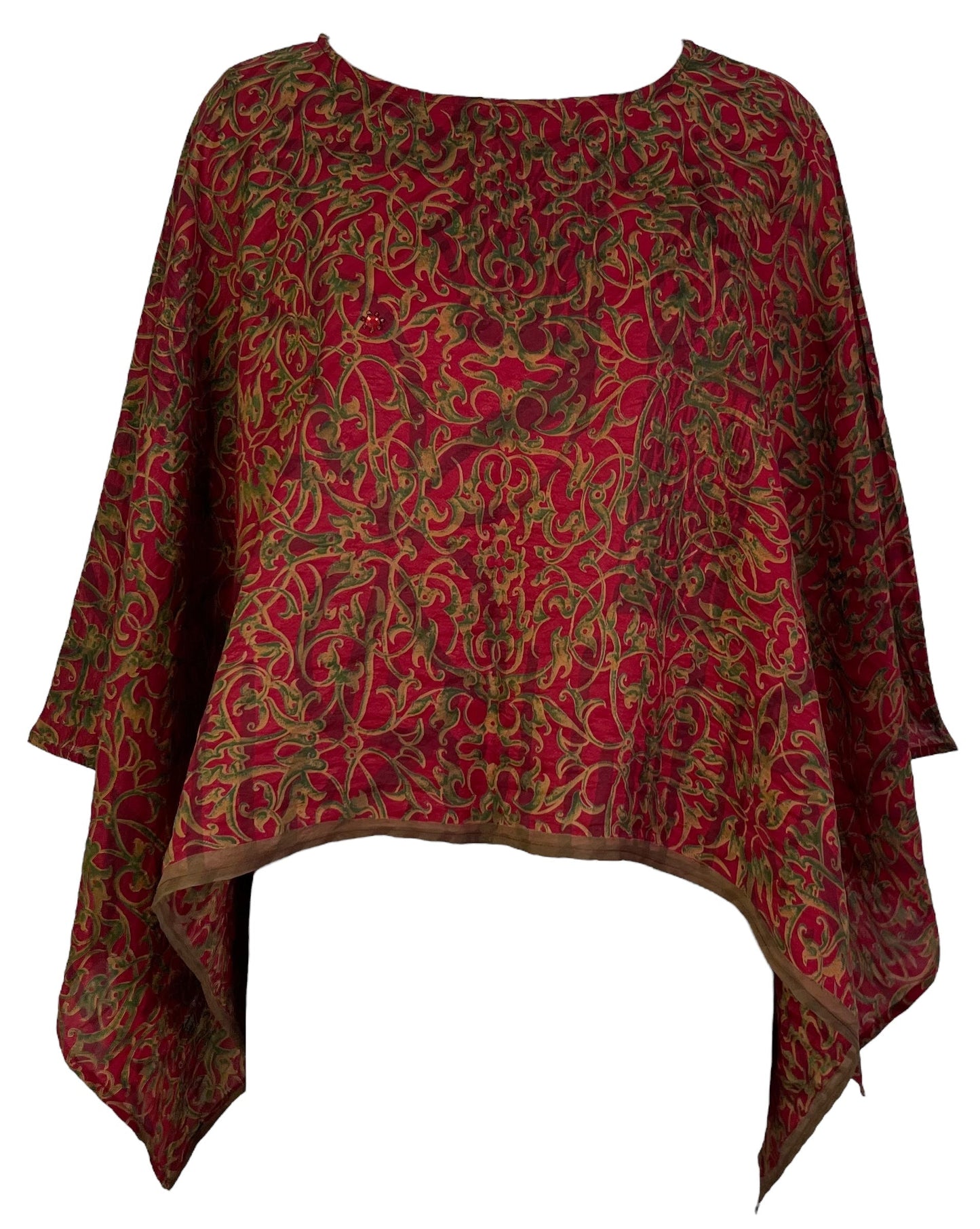 PRC7285 Avatar Pure Silk Capelet Poncho - Velora Luxury Fashion