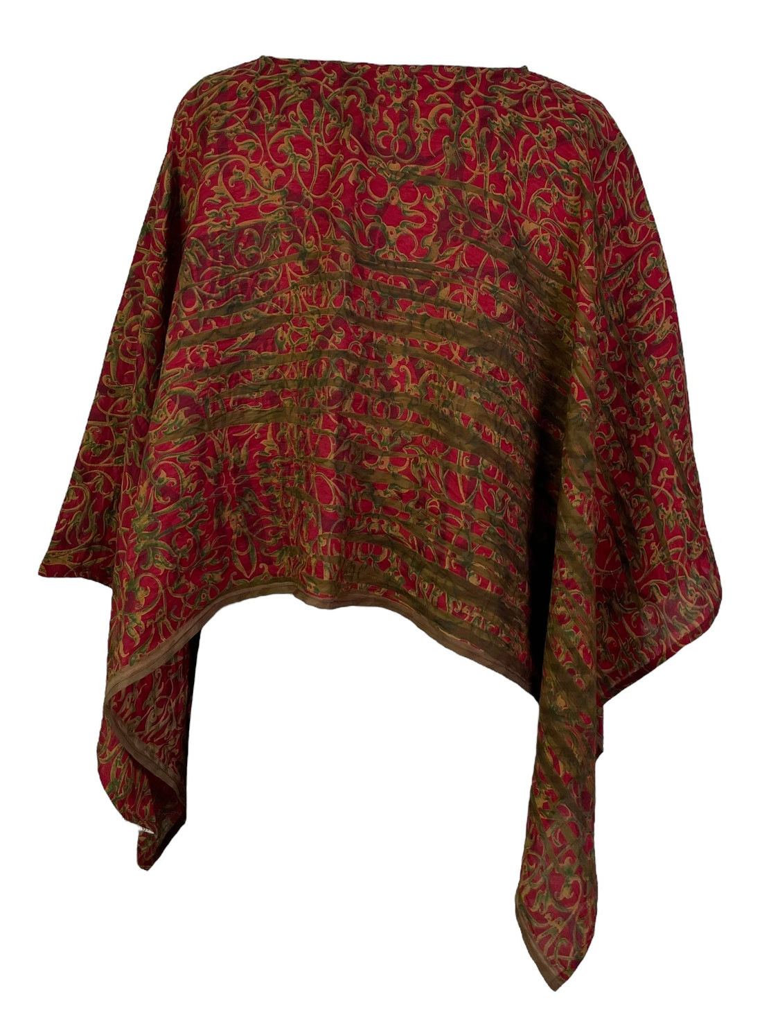 PRC7285 Avatar Pure Silk Capelet Poncho - Velora Luxury Fashion