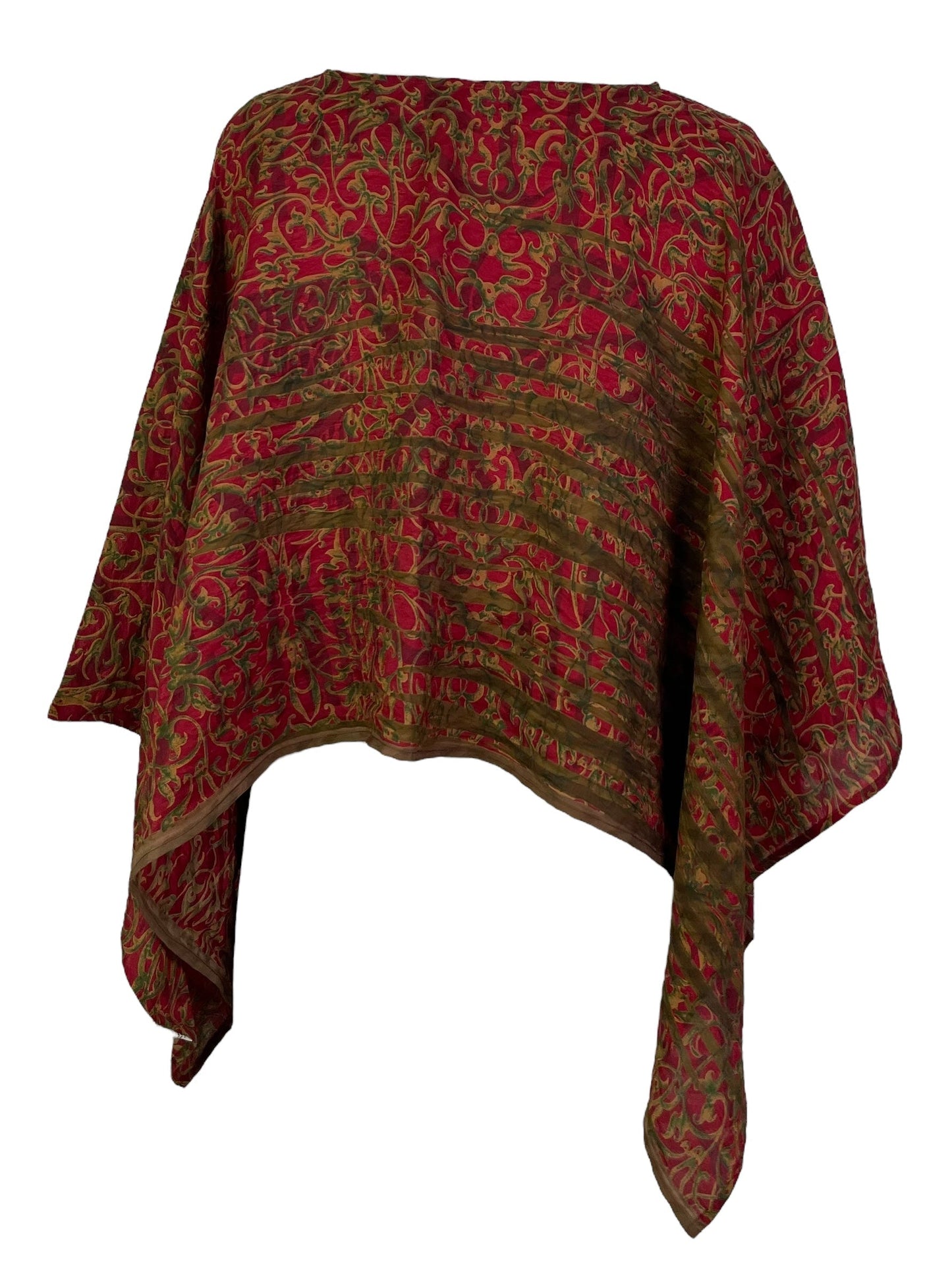 PRC7285 Avatar Pure Silk Capelet Poncho - Velora Luxury Fashion