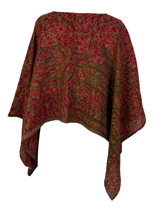 PRC7285 Avatar Pure Silk Capelet Poncho - Velora Luxury Fashion