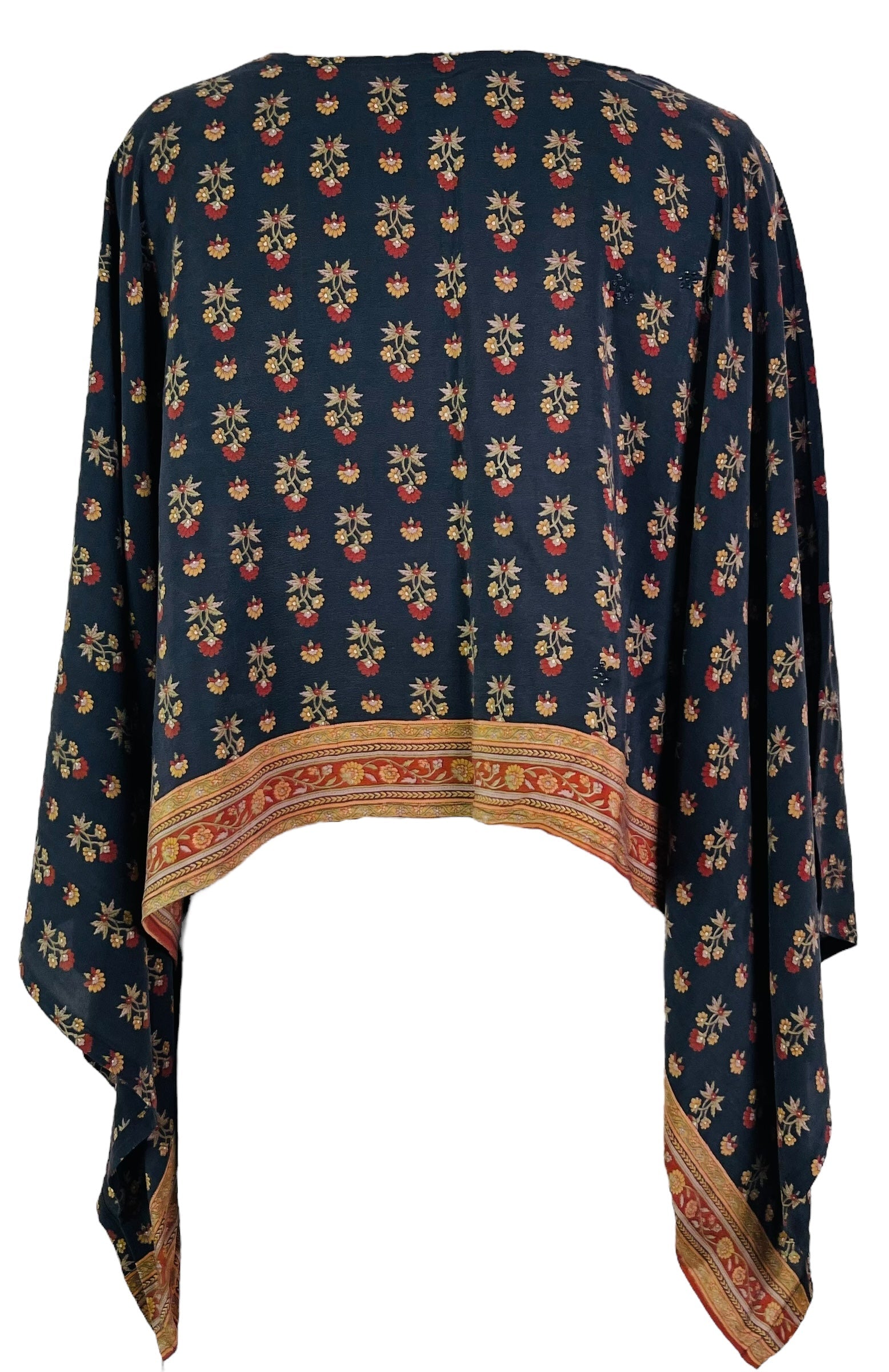 PRC7294 Avatar Pure Silk Kimono-Sleeved Top - Velora Luxury Fashion