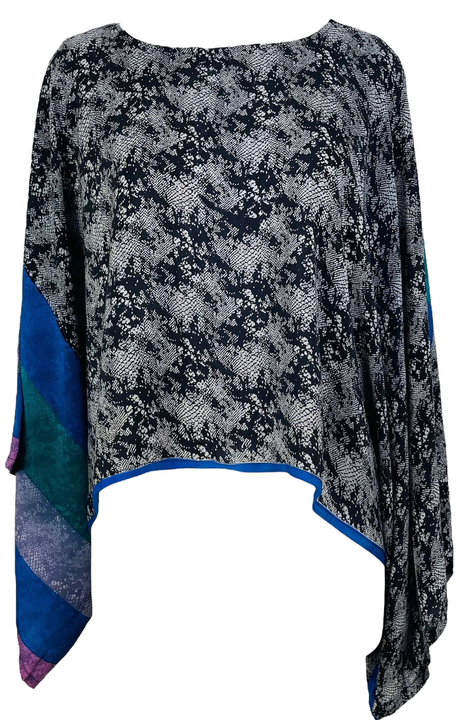 PRC7295 Avatar Pure Silk Kimono-Sleeved Top - Velora Luxury Fashion