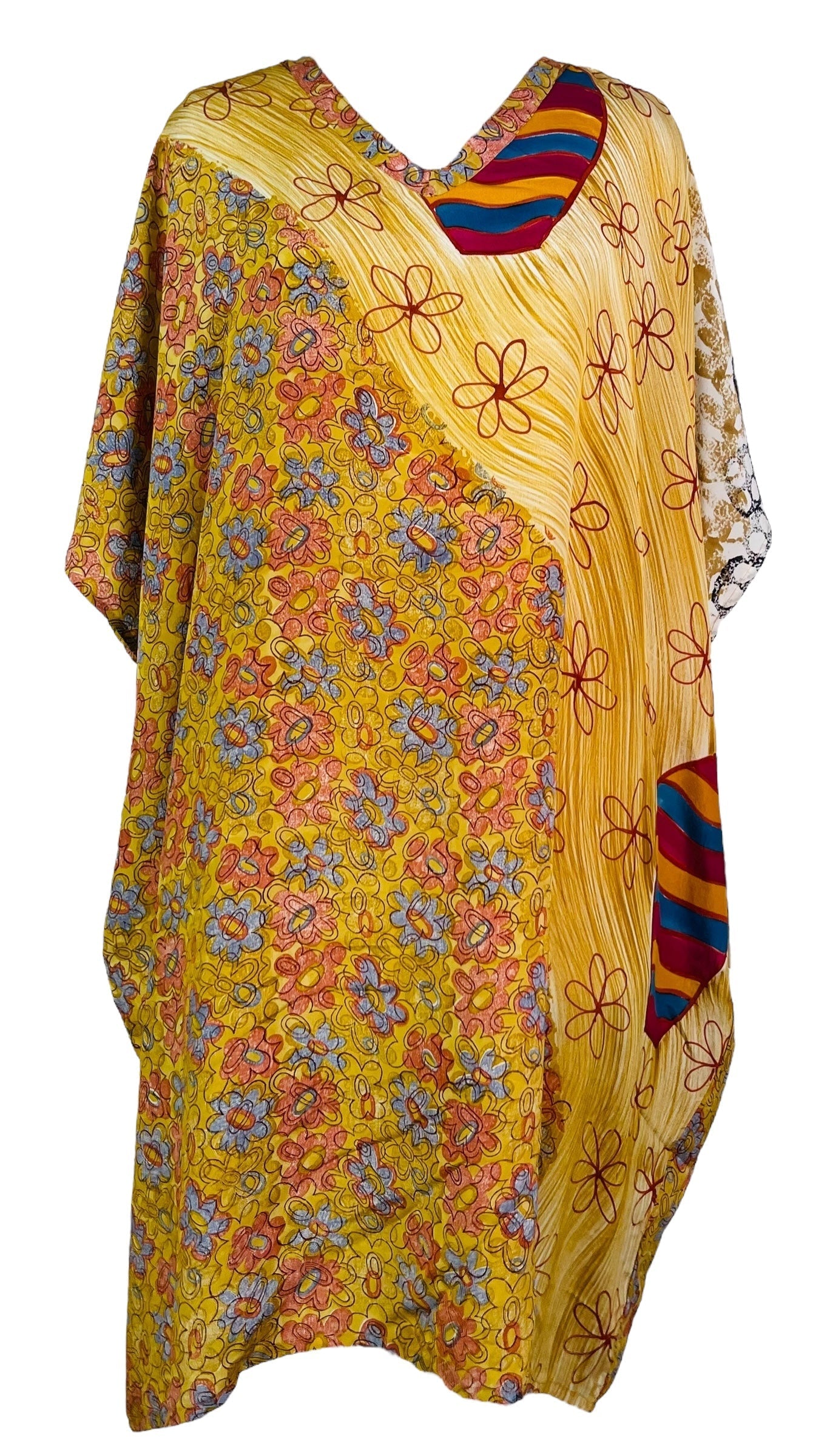PRC7301 Avatar Pure Silk Midi Length Kaftan - Velora Luxury Fashion