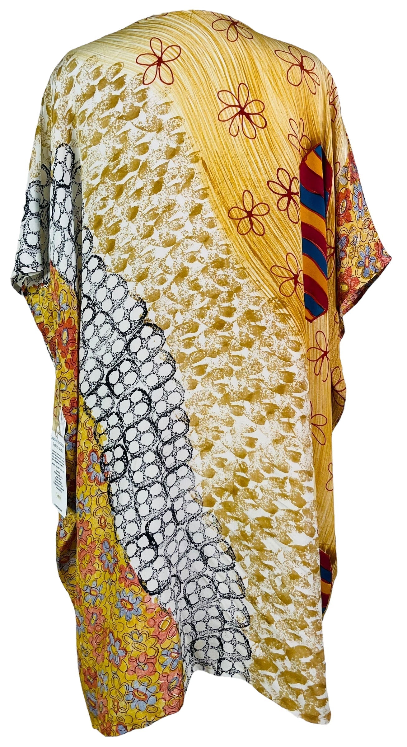 PRC7301 Avatar Pure Silk Midi Length Kaftan - Velora Luxury Fashion