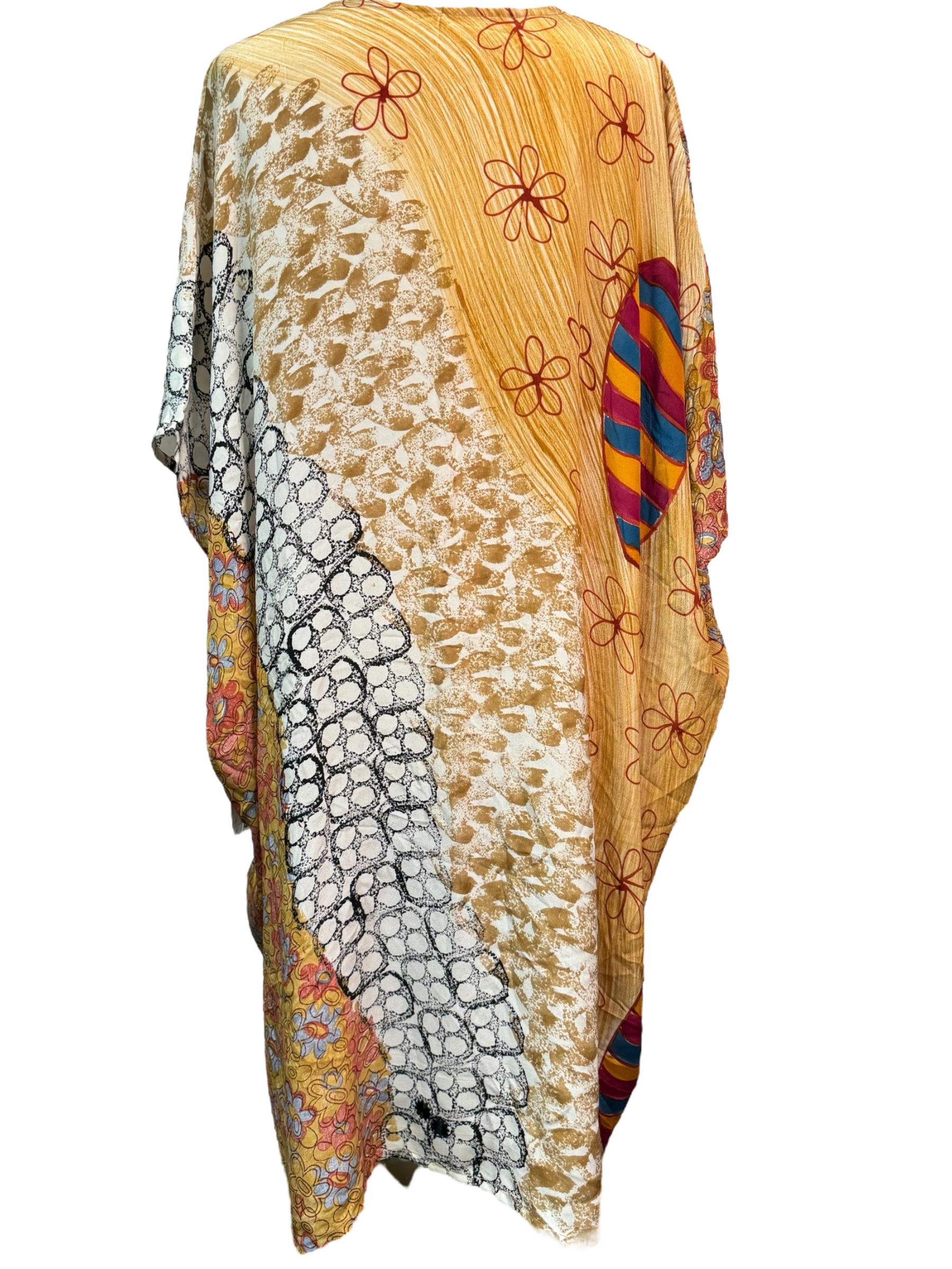 PRC7301 Avatar Pure Silk Midi Length Kaftan - Velora Luxury Fashion