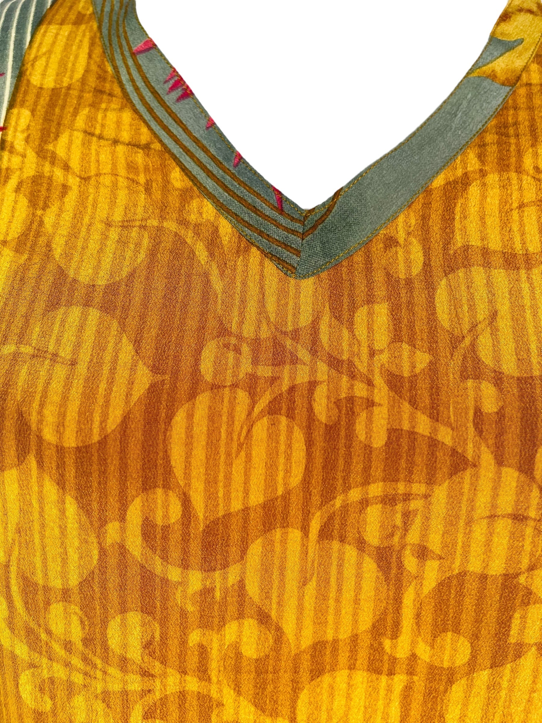 PRC7302 Avatar Pure Silk Midi Length Kaftan - Velora Luxury Fashion