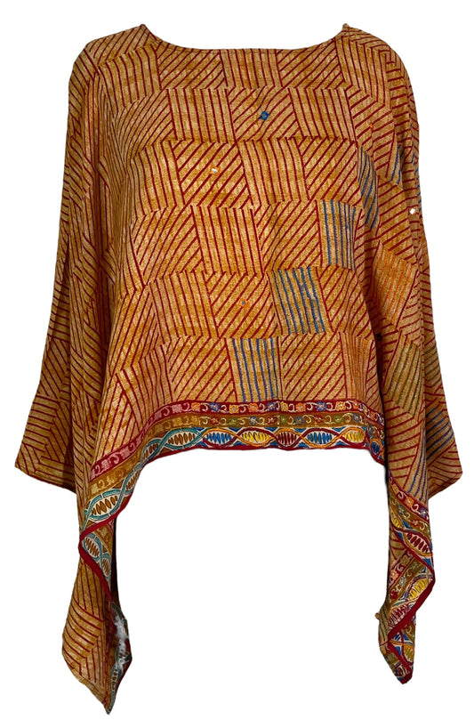 PRC7303 Avatar Pure Silk Capelet Poncho - Velora Luxury Fashion