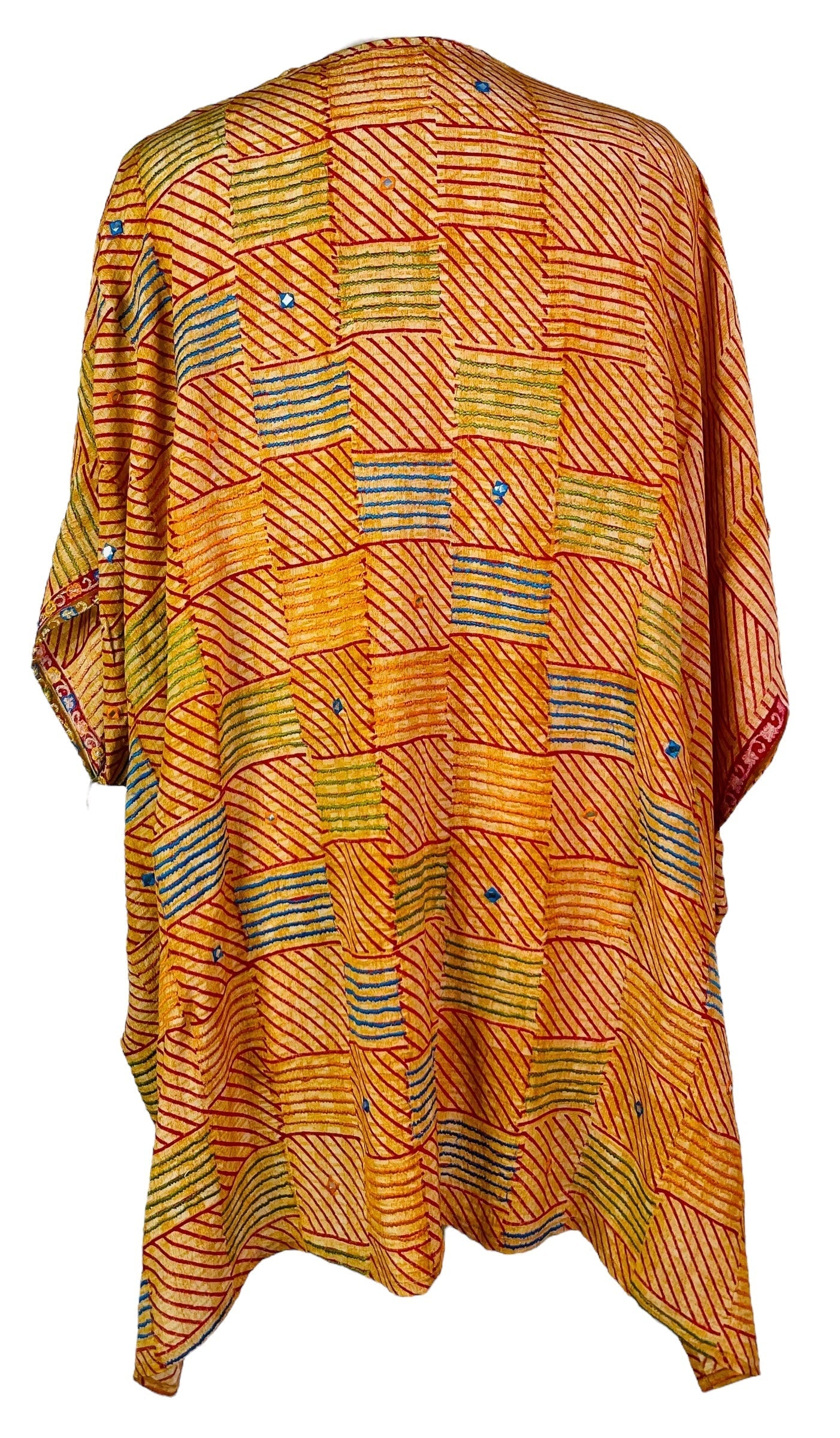 PRC7303 Avatar Pure Silk Short Kaftan Tunic with Slits - Velora Luxury Fashion