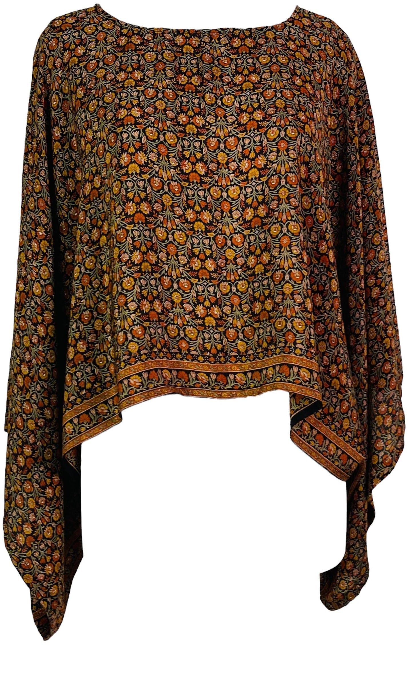 PRC7305 Avatar Pure Silk Kimono-Sleeved Top - Velora Luxury Fashion
