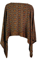 PRC7305 Avatar Pure Silk Kimono-Sleeved Top - Velora Luxury Fashion