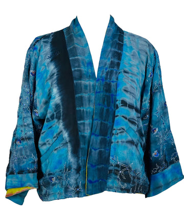 PRC7401 Avatar Reversible Pure Silk Jiva Jacket - Velora Luxury Fashion