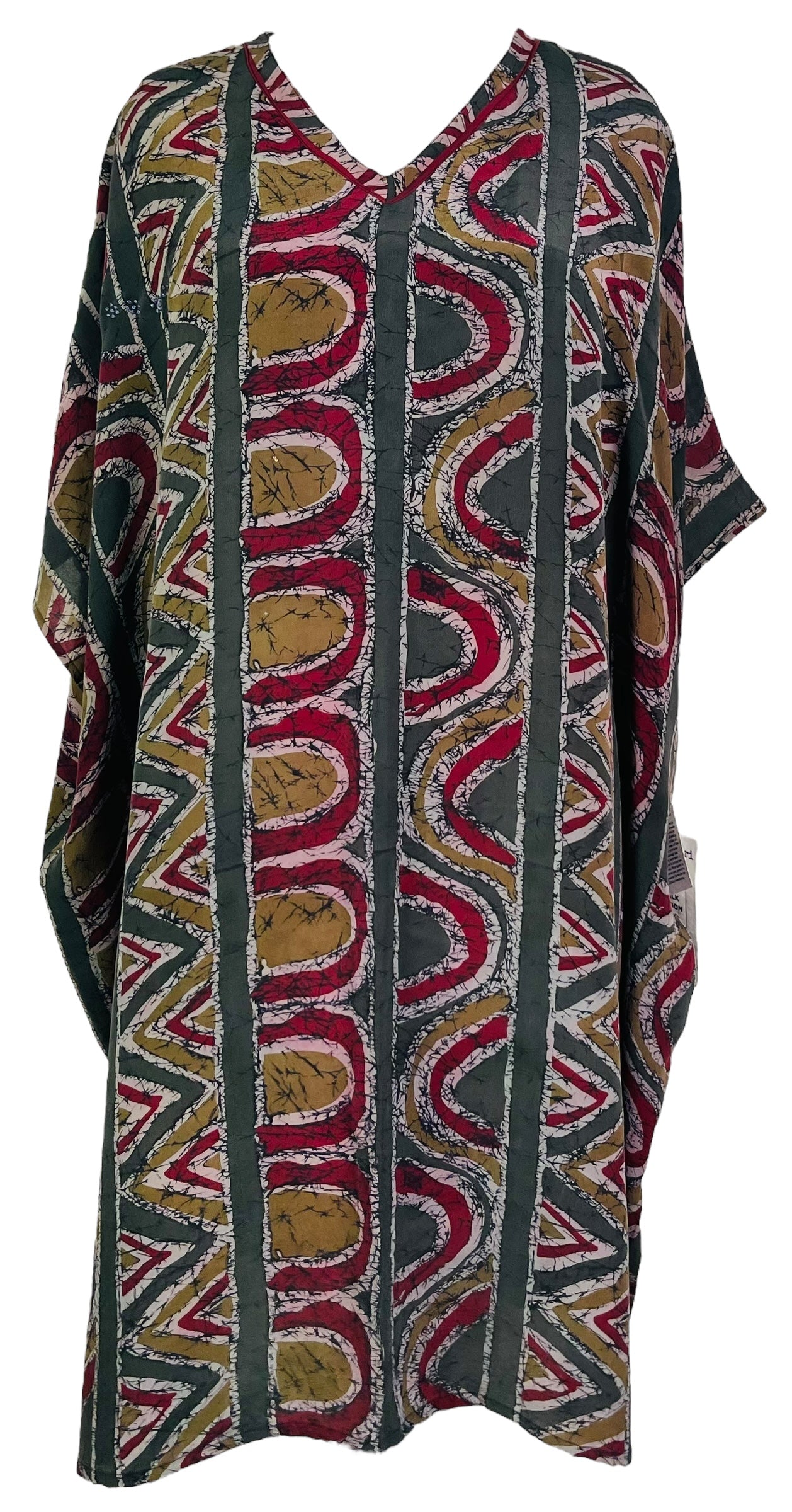 PRC7469 Avatar Pure Silk Midi Length Kaftan - Velora Luxury Fashion