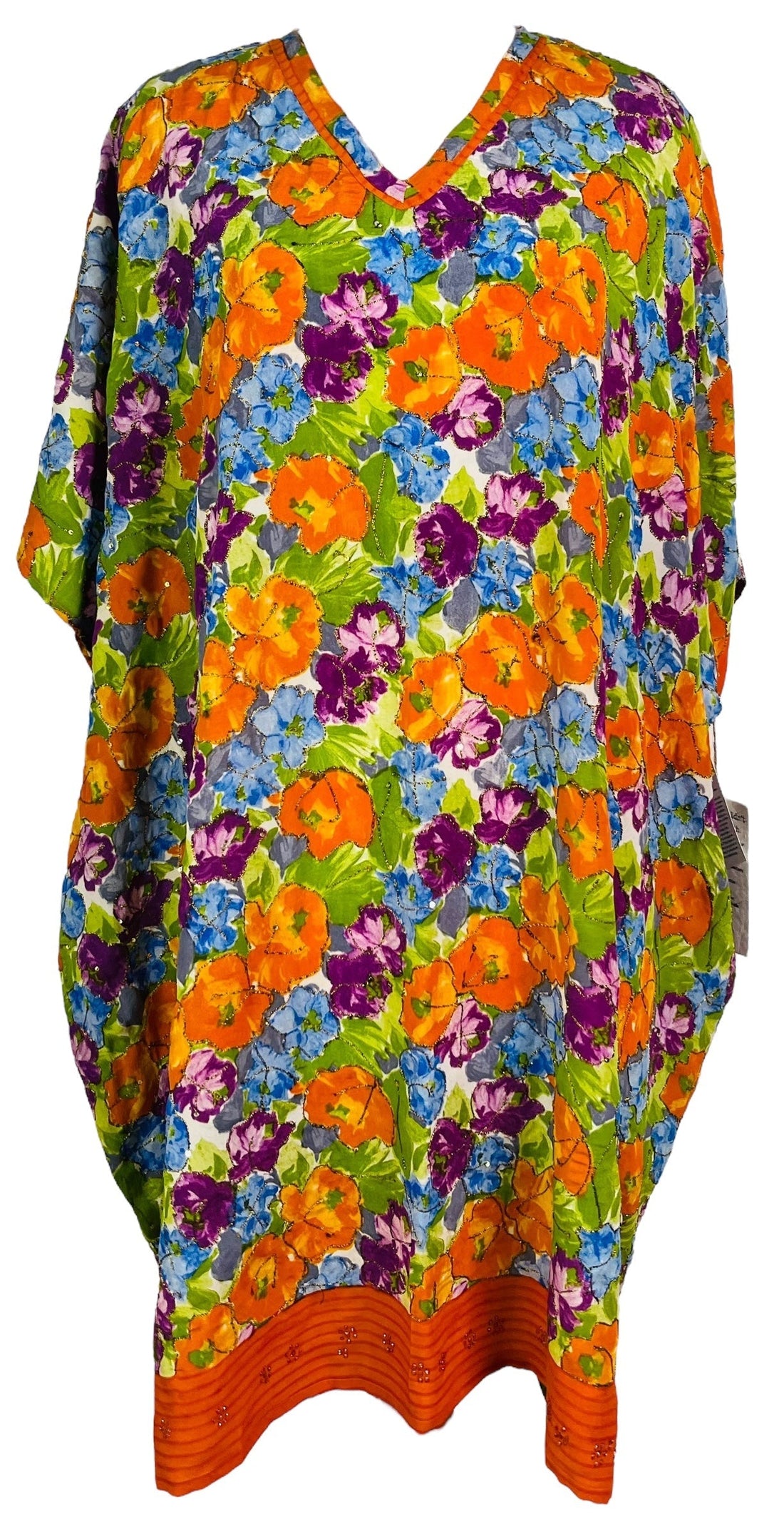PRC7474 Avatar Pure Silk Midi Length Kaftan - Velora Luxury Fashion