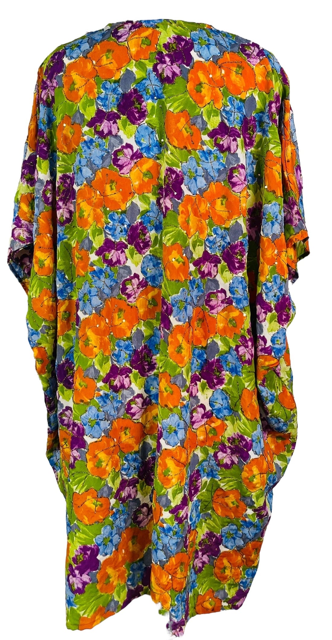 PRC7474 Avatar Pure Silk Midi Length Kaftan - Velora Luxury Fashion