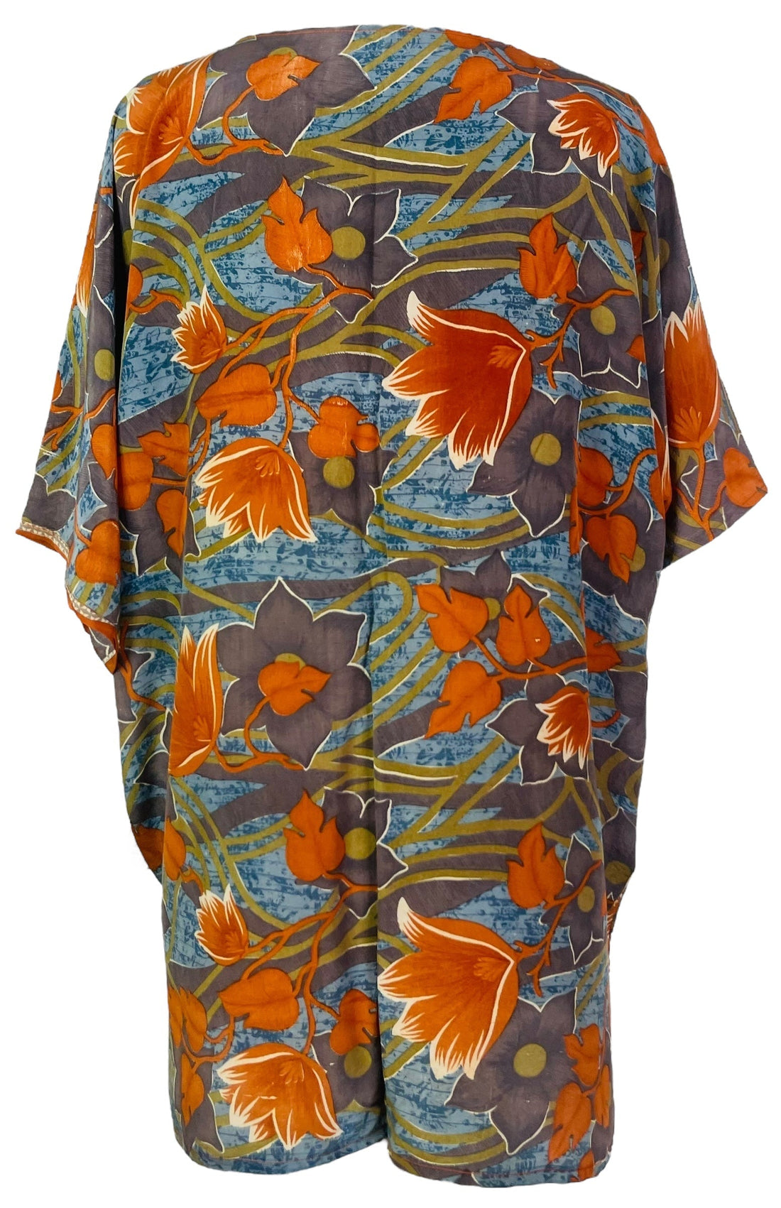 PRC7520 Avatar Pure Silk Kimono-Sleeved Jacket with Belt - Velora Luxury Fashion