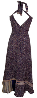 PRC7665 Avatar Pure Silk Maxi Dress with Belt - Velora Luxury Fashion