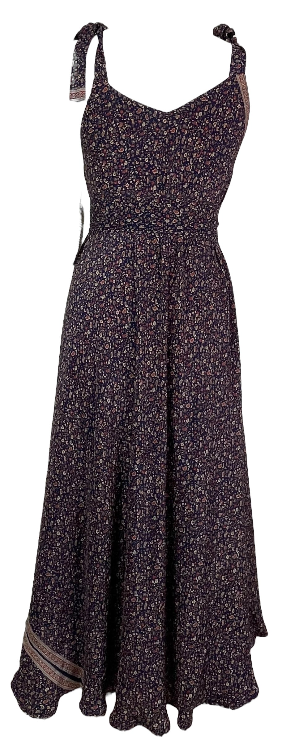 PRC7665 Avatar Pure Silk Maxi Dress with Belt - Velora Luxury Fashion