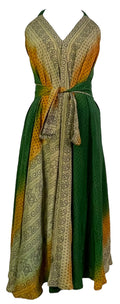 PRC7667 Avatar Pure Silk Maxi Dress with Belt - Velora Luxury Fashion
