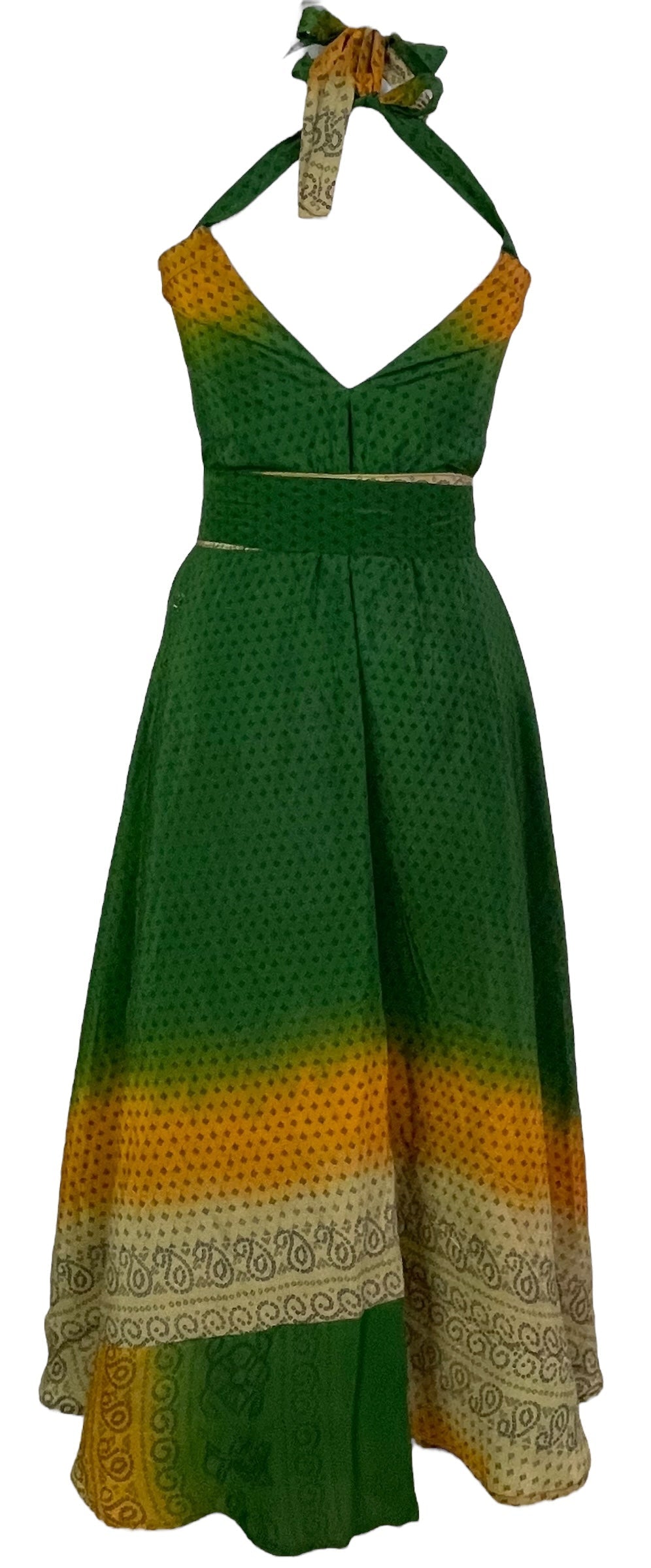 PRC7667 Avatar Pure Silk Maxi Dress with Belt - Velora Luxury Fashion