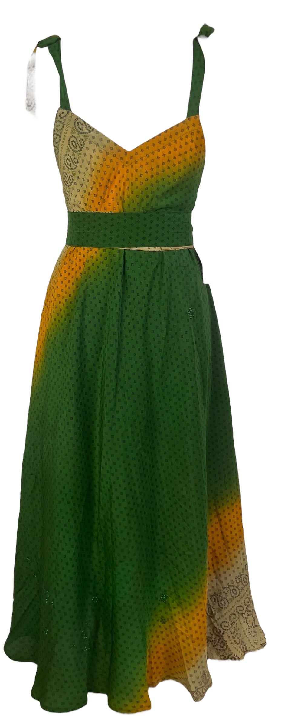 PRC7667 Avatar Pure Silk Maxi Dress with Belt - Velora Luxury Fashion