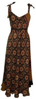 PRC7668 Avatar Pure Silk Maxi Dress with Belt - Velora Luxury Fashion