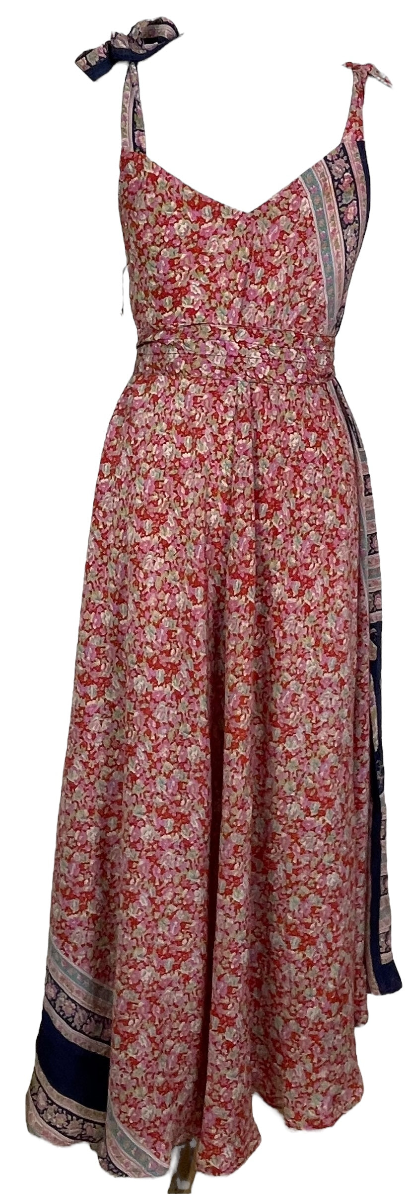 PRC7677 Avatar Pure Silk Maxi Dress with Belt - Velora Luxury Fashion