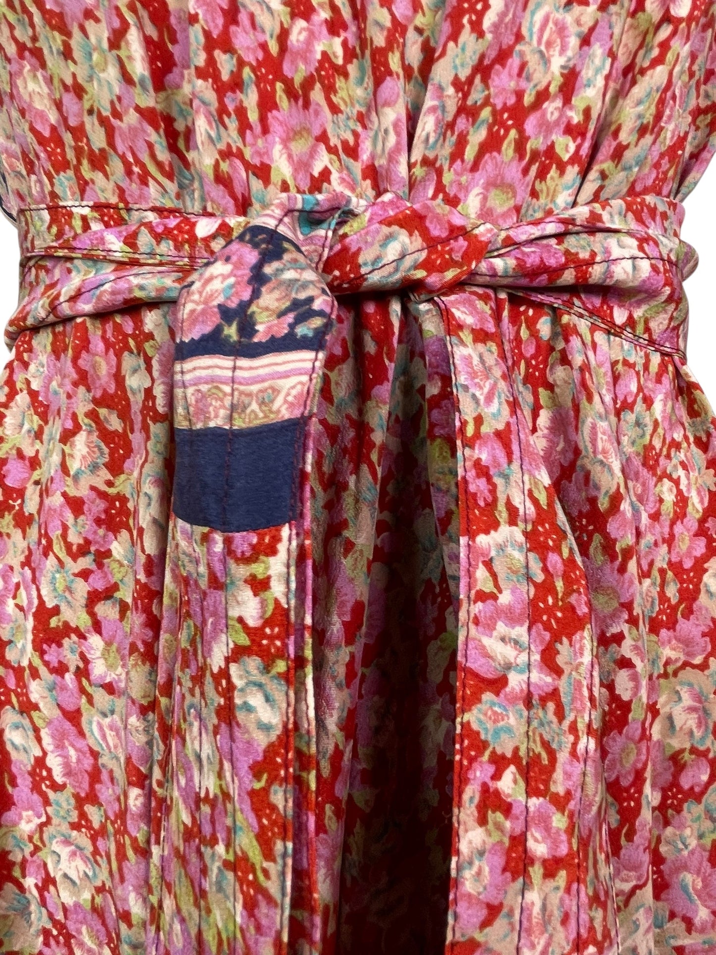 PRC7677 Avatar Pure Silk Maxi Dress with Belt - Velora Luxury Fashion