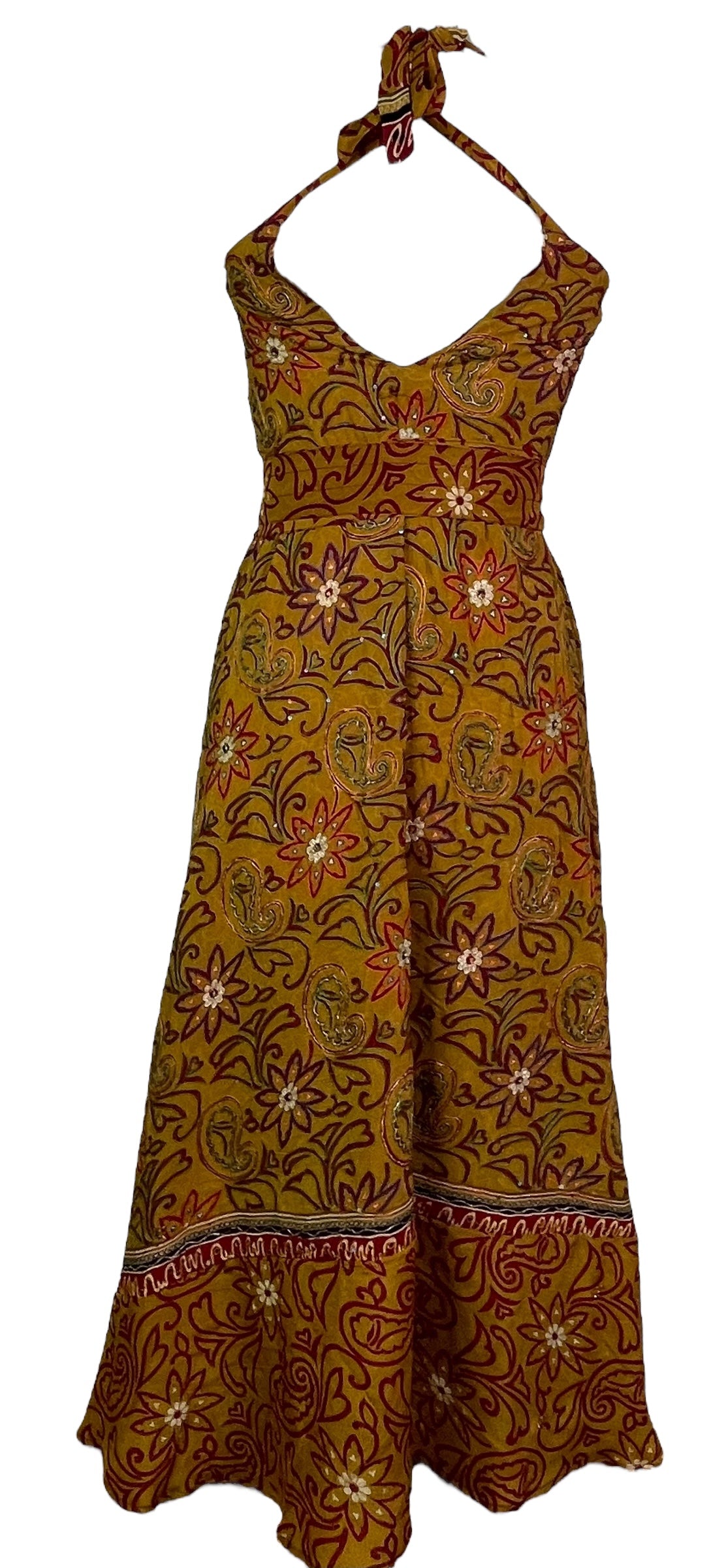 PRC7679 Avatar Pure Silk Maxi Dress with Belt - Velora Luxury Fashion