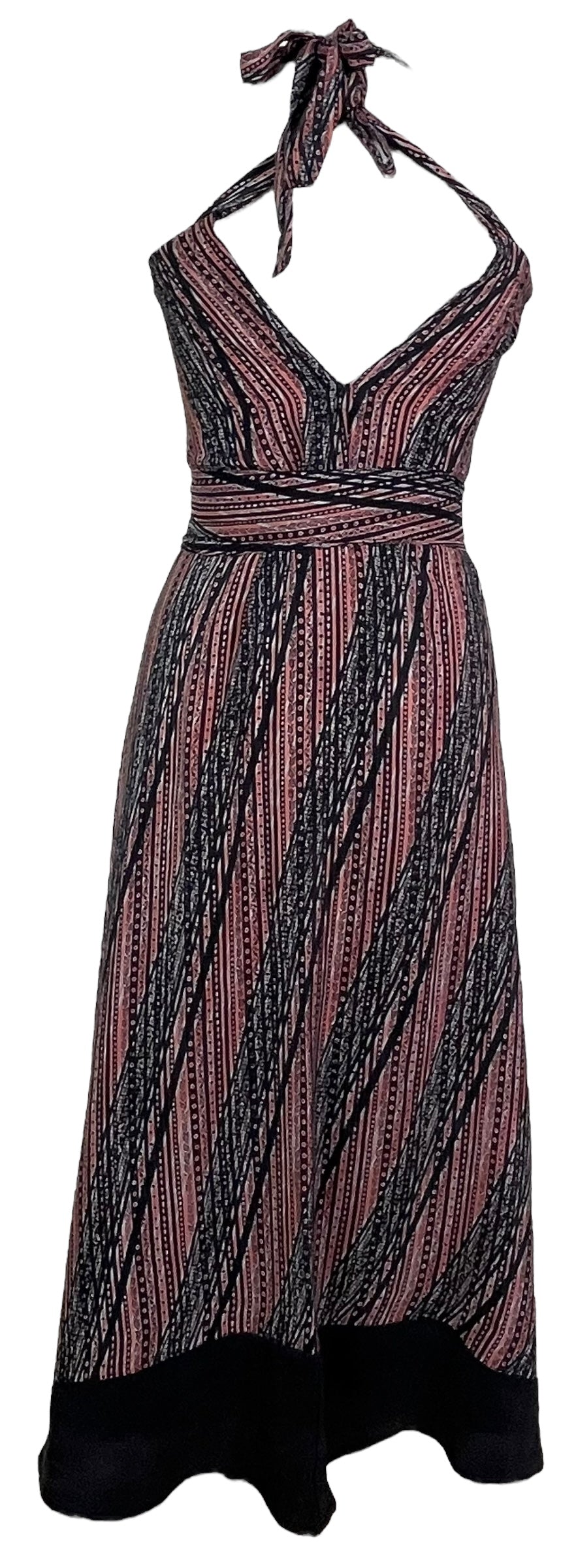 PRC7681 Avatar Pure Silk Maxi Dress with Belt - Velora Luxury Fashion