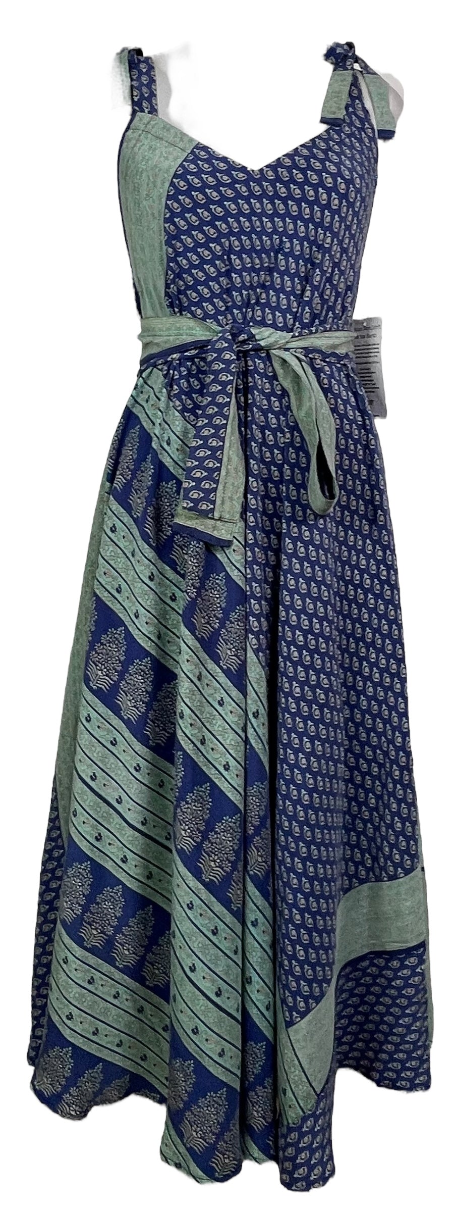 PRC7687 Avatar Pure Silk Maxi Dress with Belt - Velora Luxury Fashion